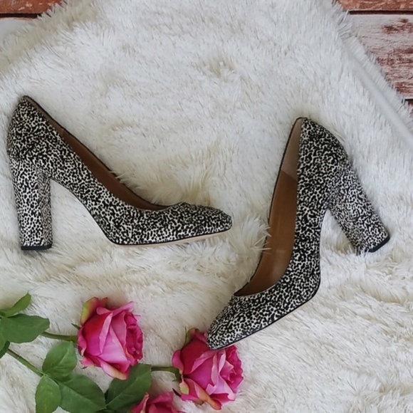 Snow Leopard J. Crew Factory Olive Calf Hair Pump - Picture 2 of 3